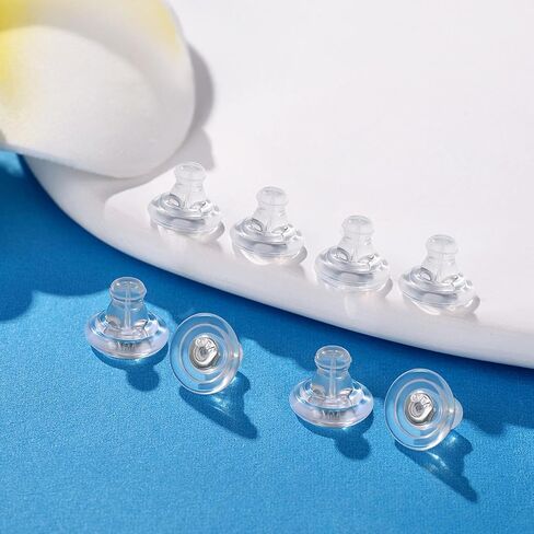 Moconar 3 أزواج من الأقراط المقفلة للأزرار الأقراط المتدلية الثقيلة - 925 الفضة الاسترليني 18 قيراط مطلية بالذهب الأبيض استبدال بدلات الأقراط الآمنة، ظهور الأقراط المريحة المضادة للحساسية الذهب in Kuwait