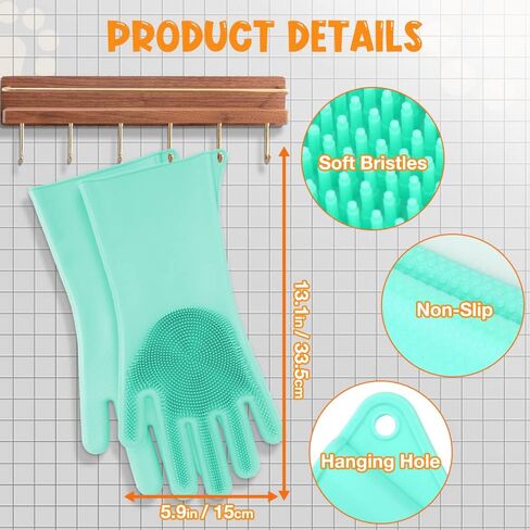 قفازات العناية بالحيوانات الأليفة من كومفيت لإزالة شعر الكلاب، فرشاة للقطط لتساقط الشعر والاستحمام والتدليك للجرو والقطط، سيليكون صالح للطعام (أرجواني) in Kuwait