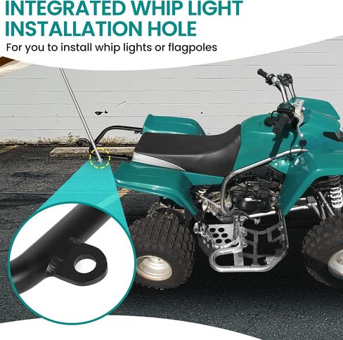 Alpha Rider Aluminum Rear Wide Grab Bar Bumper Compatible with Yamaha Blaster200 YFS200 1988-2006，ATV Rear Grab Bar Bumper Grab Bar Racing Handle Bumper Bracket Bumper Silvery in Saudi Arabia