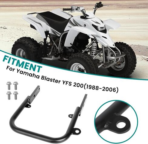 Alpha Rider Aluminum Rear Wide Grab Bar Bumper Compatible with Yamaha Blaster200 YFS200 1988-2006，ATV Rear Grab Bar Bumper Grab Bar Racing Handle Bumper Bracket Bumper Silvery in Saudi Arabia