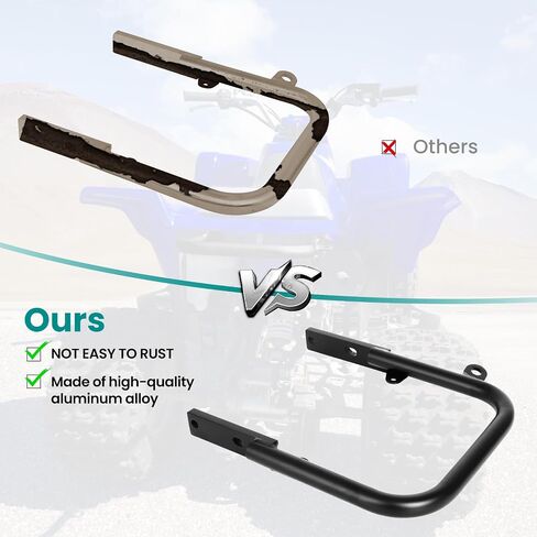 Alpha Rider Aluminum Rear Wide Grab Bar Bumper Compatible with Yamaha Blaster200 YFS200 1988-2006，ATV Rear Grab Bar Bumper Grab Bar Racing Handle Bumper Bracket Bumper Silvery in Saudi Arabia