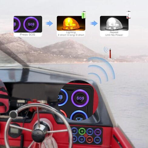 MaySpare Switch Panel Upgraded Multicolored Toggle Momentary Pulse Switch Panel,Electronic Relay System for Yachts Trucks Off-Road Vehicles RVs SUVs UTVs ATVs- IP68 Waterproof (8 Gang Switch Panel) in Kuwait