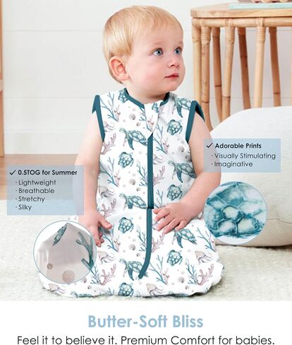 Extra Large Toddler Sleep Sack for 24-36-48 Months, Light Summer Wearable Blanket Sleeping Bag, 2 Pack in Kuwait
