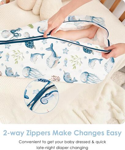 Extra Large Toddler Sleep Sack for 24-36-48 Months, Light Summer Wearable Blanket Sleeping Bag, 2 Pack in Kuwait