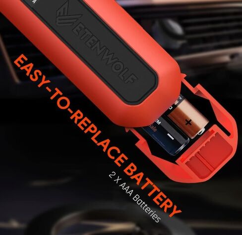 مقياس ضغط الإطارات الرقمي ETENWOLF 3-200 رطل لكل بوصة مربعة، مقياس الإطارات الصناعي تمت معايرته إلى ANSI B40.7 درجة 2A(±0.5%)، بطاريات AAA قابلة للاستبدال مع محول صمام بريستا (برتقالي زاهي) in Kuwait