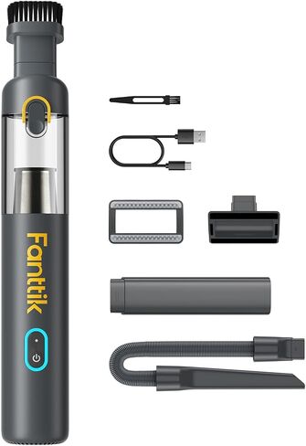 Fanttik Slim V8 Mate Cordless Car Vacuum High Power, 12000Pa/30AW, RobustClean™ Mini Vacuum with Flexible Hose and Pet Brush, 2H Fast Charge, Portable Vacuum for Car Interior Home Cleaning in Saudi Arabia