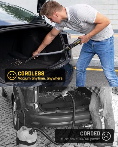 Fanttik Slim V8 Mate Cordless Car Vacuum High Power, 12000Pa/30AW, RobustClean™ Mini Vacuum with Flexible Hose and Pet Brush, 2H Fast Charge, Portable Vacuum for Car Interior Home Cleaning in Saudi Arabia