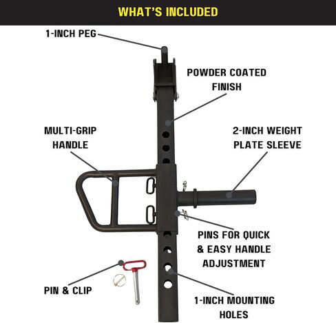 HulkFit Pro Series 2.35" x 2.35" Power Cage & Squat Rack for Home & Garage Gym - Accessories & Attachments in Kuwait