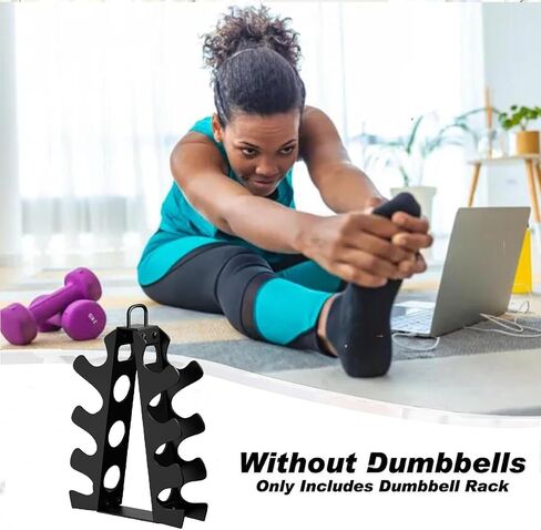 Weight Rack for Dumbbells(Dumbbells not included), EXBTOKA Compact A-Frame Dumbbell Rack Stand Only, Dumbbell Rack with Handle, for Home Gym Workout in Kuwait