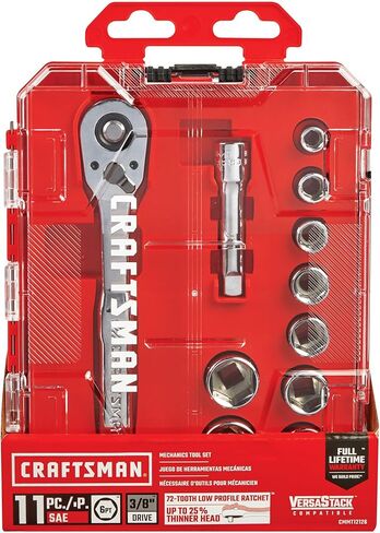 CRAFTSMAN Socket Set with Ratchet, Metric, 3/8" Drive, 11-Piece Set with Case (CMMT12027) in Saudi Arabia