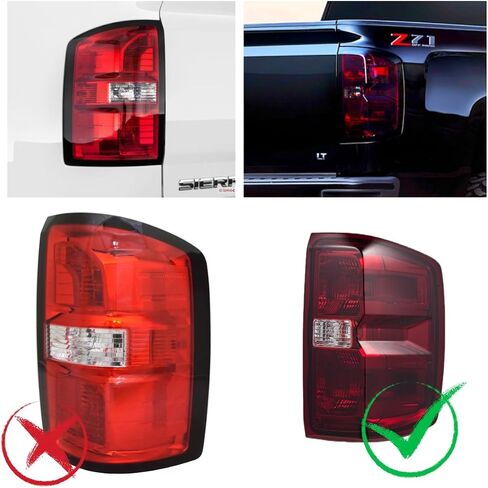 Tail Lights Rear Lamp Brake lights Compatible with Chevy Chevrolet Silverado 1500 2500 3500 2014-2019, GMC Sierra 2500 3500 2015-2019,Without Wiring Kit and Bulbs, (Right-Passenger side) in Kuwait
