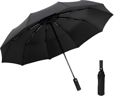 Compact Small Travel Umbrella,3-in-1 Strong Umbrellas for Rain Windproof Sun Protection, Portable Pop Up Umbrella with Automatic Open and Close,Classic Blue Umbrella for Travel Essentials in Saudi Arabia