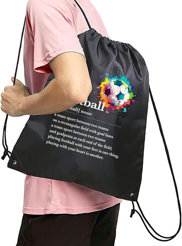هايزكت كرة القدم لايف الرباط حقائب الظهر ، كرة القدم الرباط حقيبة للرجال النساء ، لاعب كرة القدم هدية ، للجنسين الرباط حقيبة الظهر لصالة الألعاب الرياضية التسوق الرياضة اليوغا الرقص بروفات, ملون in Kuwait