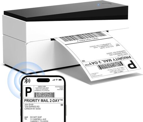 طابعة ملصقات حرارية بلوتوث، طابعة ملصقات شحن 249BT، طابعة ملصقات 4x6 لحزم شحن الأعمال الصغيرة تدعم Android وiOS وWindows، تستخدم على نطاق واسع لأمازون وEbay وUPS in Kuwait