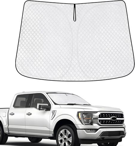 KMF Car Windshield Sun Shade مخصص مناسب لسيارة Toyota Camry 2018-2023، [ترقية 2024] مظلة عاكسة للنافذة الأمامية السميكة مع أكياس تخزين، واقي من الشمس قابل للطي يحجب الحماية الداخلية من الحرارة والشمس in Kuwait