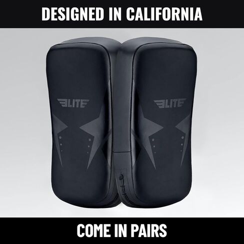 Elite Sports 2 قطعة من وسادات ركلة الملاكمة التايلاندية MMA، TKD للركبة والقدم والكوع هدف الركل زوج وسادة درع للفنون القتالية in Kuwait