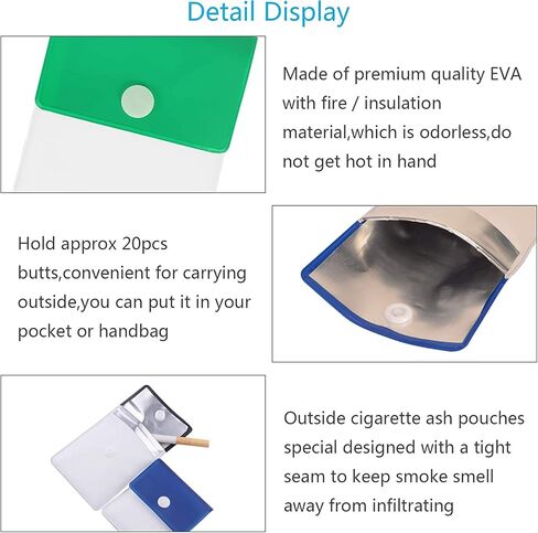 4 قطع من أكياس سجائر الجيب - مقاومة للحريق من مادة PVC - خالية من الروائح - محمولة - ألوان متنوعة in Kuwait