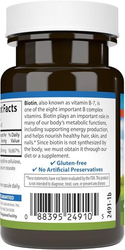 Carlson - Biotin, 5000 mcg, Healthy Hair, Strong Nails & Energy Production, 50 Capsules in Saudi Arabia