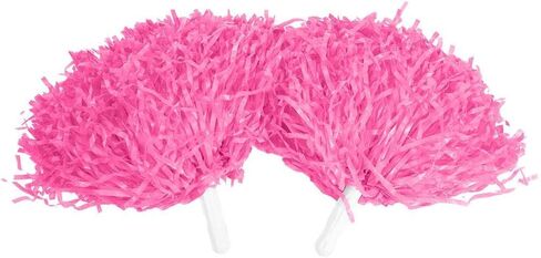 Naroote Cheer Pompoms، الوردي بوم بومس التشجيع 2PCS لون مشرق التشجيع بوم مشرق لأنشطة الأطفال في رياض الأطفال مثل الاجتماعات الرياضية والحفلات والعطلات والاحتفال بأداء المسرح in Saudi Arabia
