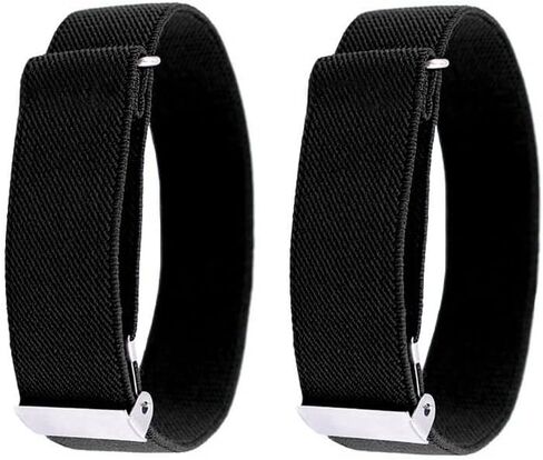 Aniler Unisex 2 Pieces 1 Pair Elastic Adjustable Solid Color Arm Bands Shirt Sleeve Holder Garters in Saudi Arabia