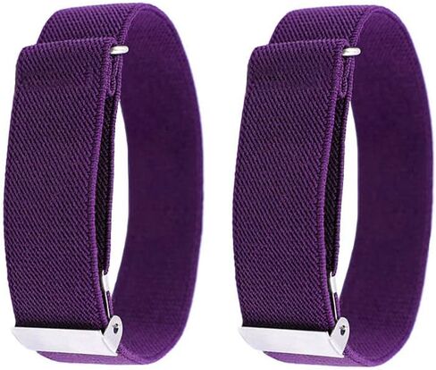 Aniler Unisex 2 Pieces 1 Pair Elastic Adjustable Solid Color Arm Bands Shirt Sleeve Holder Garters in Saudi Arabia