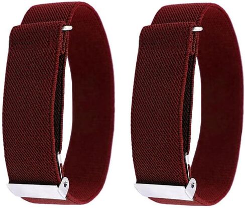 Aniler Unisex 2 Pieces 1 Pair Elastic Adjustable Solid Color Arm Bands Shirt Sleeve Holder Garters in Saudi Arabia