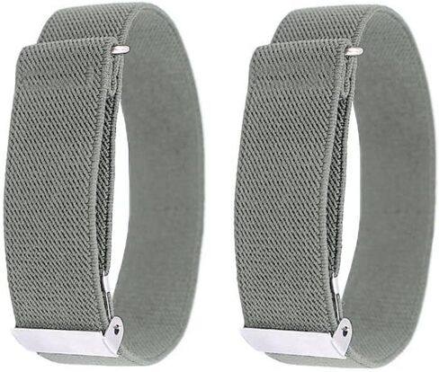 Aniler Unisex 2 Pieces 1 Pair Elastic Adjustable Solid Color Arm Bands Shirt Sleeve Holder Garters in Saudi Arabia