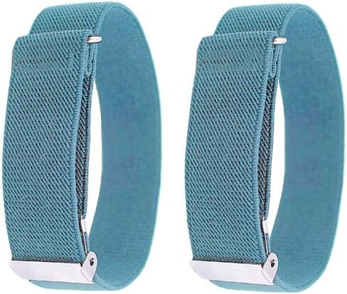 Aniler Unisex 2 Pieces 1 Pair Elastic Adjustable Solid Color Arm Bands Shirt Sleeve Holder Garters in Saudi Arabia
