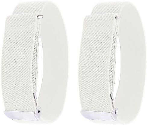 Aniler Unisex 2 Pieces 1 Pair Elastic Adjustable Solid Color Arm Bands Shirt Sleeve Holder Garters in Saudi Arabia
