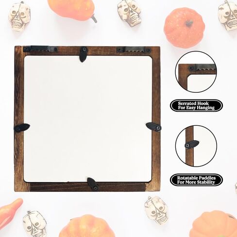 Funny Halloween Decorations, Gothic Wood Sign for Bathroom Decor, Nightmare before Christmas Prints with Wood Frame for Table Wall Decor, Halloween Tiered Tray Decor, Halloween Party Decor Supplies, 7x7 inch in Saudi Arabia