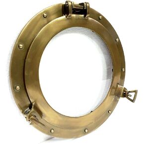 Medieval Replicas 12" Maritime Antique Porthole Round Window Glass Nautical Boat Ship Porthole Decor