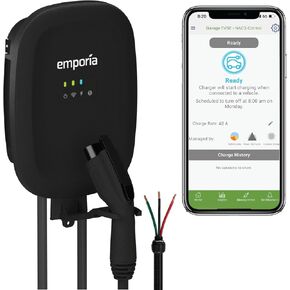 EMPORIA EV Charger Level 2 with CCS/J1772, 48 amp Indoor/Outdoor Electric Car Charger, NEMA 14-50 EV Charger Plug or Hardwired, UL/Energy Star WiFi Enabled EVSE Level 2 Charger, 24ft Cable - 240v in Kuwait