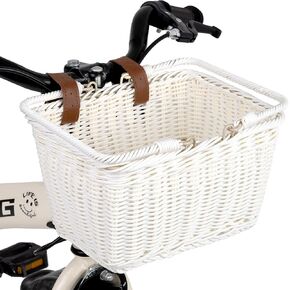 GRANNY SAYS Kids Bike Basket, Front Bicycle Bike Baskets for Kids, Small Wicker Bike Basket for Boys and Girls, Small Wicker Basket for Bike, 9¾" x 7" x 6", 1-Pack