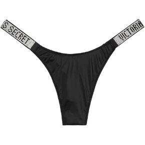 Victoria's Secret Women's Lace Thong Underwear, Women's Panties, Very Sexy Collection, Black (M)