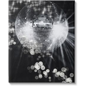 Stupell Industries Glimmering Disco Ball Canvas Wall Art by Jesse Keith