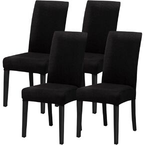 Dining Room Chair Covers Seat Covers Set of 6 Kitchen Dining Chair Covers, Person Removable Washable Chair Covers Slipcover (6, Camel)