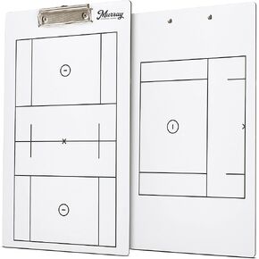 Murray Sporting Goods Basketball Dry Erase Coaches Clipboard | Double-Sided Basketball Court Clipboard Dry Erase White Board | Basketball Gift for Coach