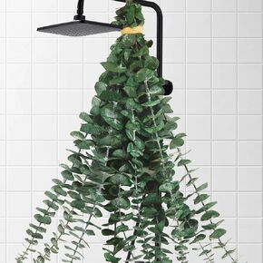 10 Pcs Dried Eucalyptus Stems for Shower, 17'' Natural Real Preserved Eucalyptus Leaves Branches Hanging, Fresh Eucalyptus Plant Bundle for Home SPA Bathroom Wedding Wall Vase Decor, Bath Essentials