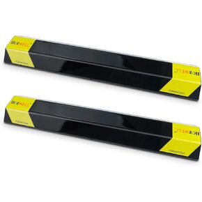 2 PCS 1.8" Higher 18" Parking Aid with 2 Pieces 17.5 Inch Self Adhesive Garage Wall Protector for Car Doors, Parking Stopper Easy to Install 18" L x 3.7" W x 1.8" H, Wall Bumper Guards