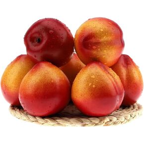 Gresorth 6pcs Artificial Peach Fake Nectarine Fruit Decoration Home Party Kitchen Christmas Food Show Model