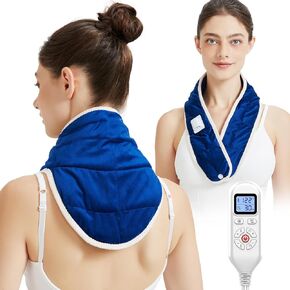 CAMECO Weighted Heating Pad for Neck, Electric Heated Neck Warmer for Neck & Shoulder Pain Relief, 30s Fast-Heating Wearable Neck Heat Therapy Wrap, Gifts for Women Mom, 86℉ -158℉ & Auto Shut Off