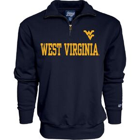 Blue 84 Men's West Virginia Mountaineers Quarter Zip Sweatshirt Team Color, Team Color, X-Large