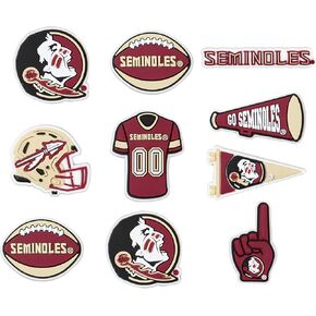 FOCO NCAA unisex-adult NCAA Team Logo Officially Licensed 10-Pack Charms for Clogs Shoes Bracelet