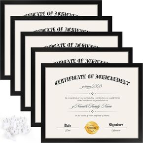 YixangDD 10 PACK Certificate Frames 8.5 x 11,Black Diploma Frame Document Frame with Clear Plexiglass,Picture Frames for Tabletop and Wall Display