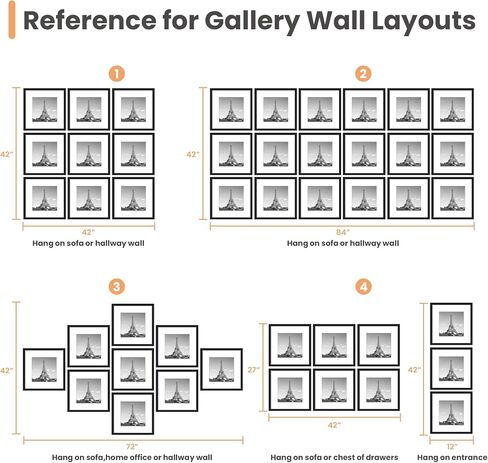 upsimples 9 حزمة إطار الصورة 12 × 12 إطار جدار معرض مجموعة مع حصيرة ل 8 × 8 أو 12 × 12 بدون حصيرة، إطار صورة مربع أسود ديكور جدار الكولاج لتعليق المنزل in Saudi Arabia