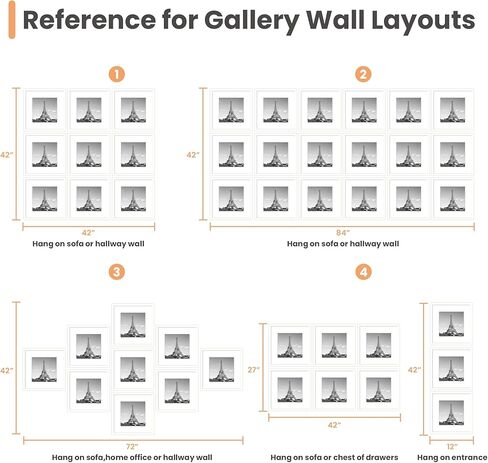 upsimples 9 حزمة إطار الصورة 12 × 12 إطار جدار معرض مجموعة مع حصيرة ل 8 × 8 أو 12 × 12 بدون حصيرة، إطار صورة مربع أسود ديكور جدار الكولاج لتعليق المنزل in Saudi Arabia