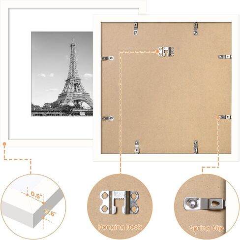 upsimples 9 حزمة إطار الصورة 12 × 12 إطار جدار معرض مجموعة مع حصيرة ل 8 × 8 أو 12 × 12 بدون حصيرة، إطار صورة مربع أسود ديكور جدار الكولاج لتعليق المنزل in Saudi Arabia