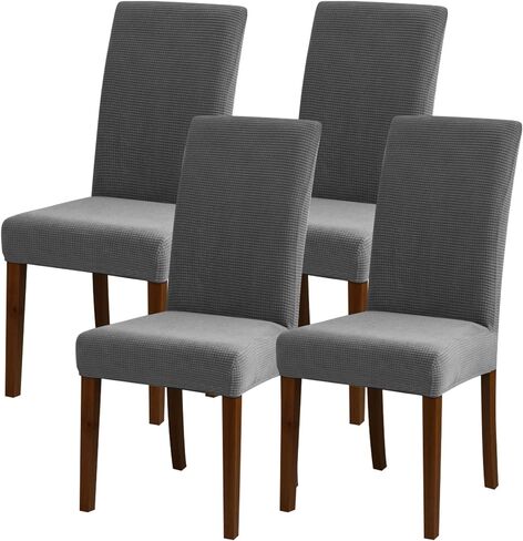 Dining Room Chair Covers Seat Covers Set of 6 Kitchen Dining Chair Covers, Person Removable Washable Chair Covers Slipcover (6, Camel) in Saudi Arabia