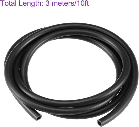 DMiotech 4 مم × 6 مم 10 قدم أنابيب مطاطية سوداء لزيوت التشحيم أنابيب بلاستيكية مقاومة للزيت لخرطوم الزيت، أنبوب المياه in Saudi Arabia