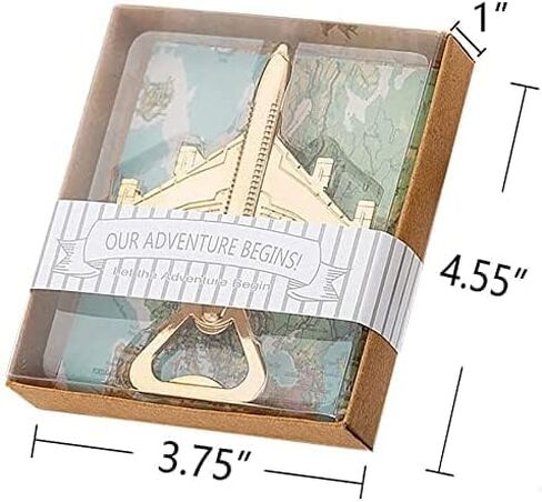 24 قطعة فتاحة زجاجات على شكل طائرة لمفضلات الزفاف بالطائرة الهوائية فتاحات زجاجات البيرة للضيوف أو الهدايا التذكارية أو الزينة in Kuwait